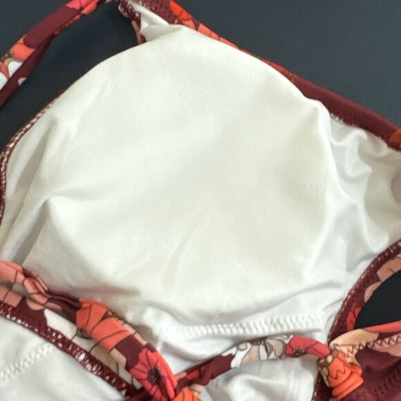 CUPSHE Women's M One-Piece Swimsuit Burgundy Floral NWT - Picture 16 of 16